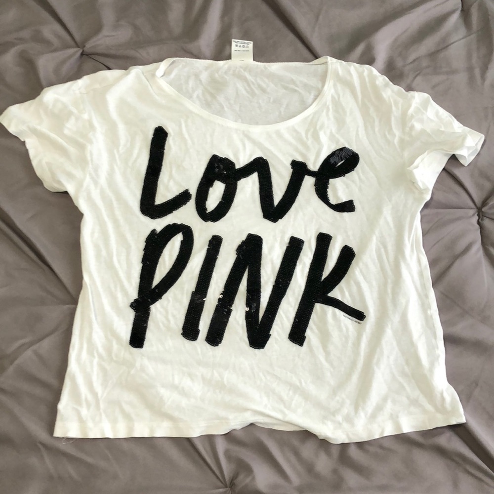 VS Pink Sequined Top